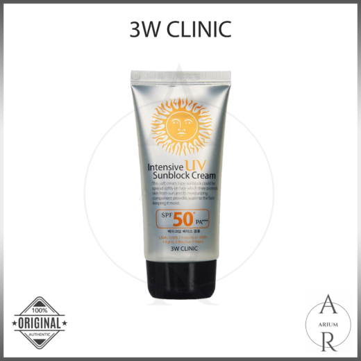 3W CLINIC Intensive UV Sunblock Cream 70ml SPF50 + PA +++ [ARIUM]