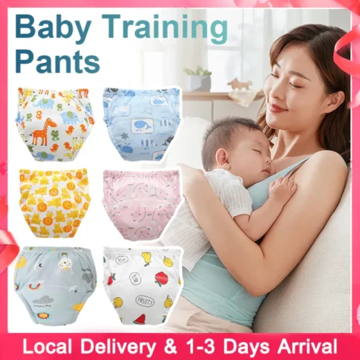[Ready Stock] 6 Layers Kids Potty Training Pants Reusable Washable Seluar Potty Training Pants Learning Underwear Cloth Diapers Seluar Kencing Bayi Toilet Cloth Diaper Pant 尿裤