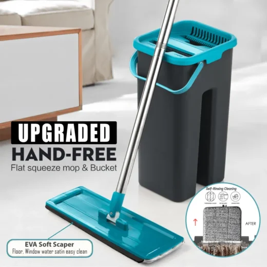 Mop Self-Wash And Squeeze Dry Flat Mop With Bucket